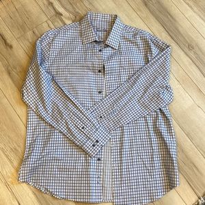 Tasso Elba Mens Dress Shirt - Gray and Blue - New with Tags!